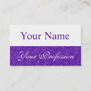 Maßgeschneiderte Lila White Business Cards Visitenkarte