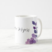 Maßgeschneiderte Lilac Floral Kaffeetasse (VorderseiteRechts)