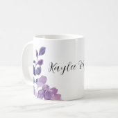 Maßgeschneiderte Lilac Floral Kaffeetasse (Vorderseite Links)
