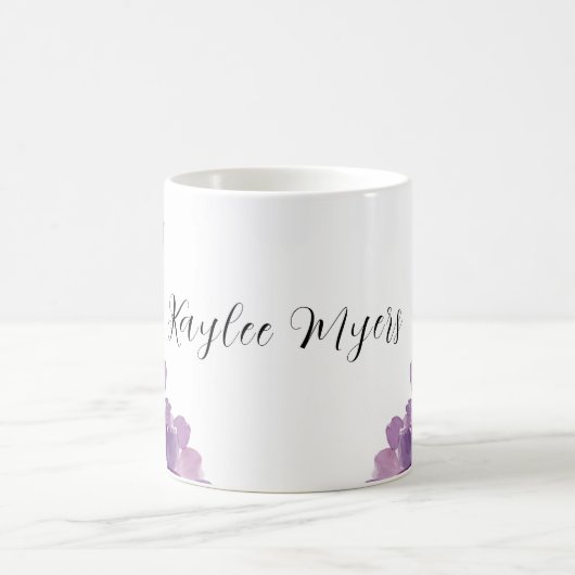 Maßgeschneiderte Lilac Floral Kaffeetasse (Mittel)