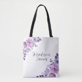 Maßgeschneiderte Lilac Floral Tasche (Vorderseite)