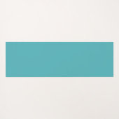 Maßgeschneiderte Lilien auf Aquamarin Türkis Yogamatte (Rückseite (Horizontal))