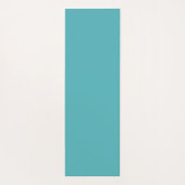 Maßgeschneiderte Lilien auf Aquamarin Türkis Yogamatte (Rückseite)