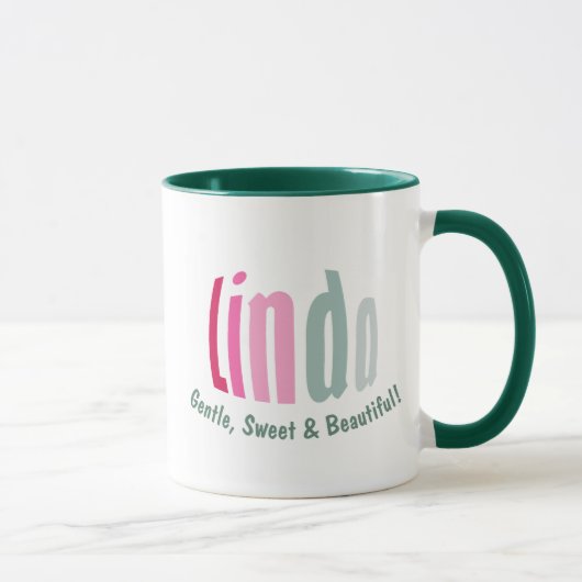 Maßgeschneiderte "Linda" in Eukalyptus Green, Rose Tasse (Rechts)