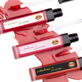 Maßgeschneiderte Lippenglanzetiketten Gold LIps Etiketten