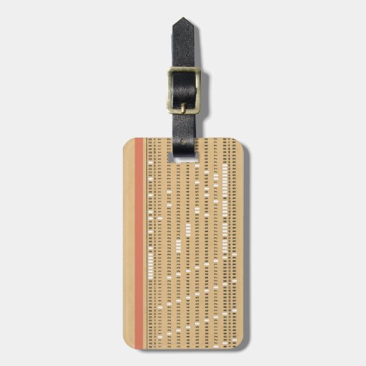 Maßgeschneiderte Lochkarte Gepäckanhänger (Vorderseite vertikal)