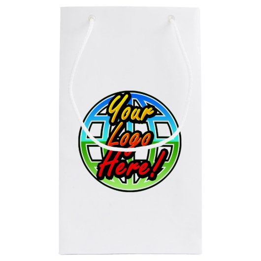 Maßgeschneiderte Logo-Geschenktasche, keine Mindes Kleine Geschenktüte (Rückseite)