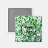 Maßgeschneiderte Logo-Grün- und Klarglaskugeln Magnet (Vorderseite/Rückseite)