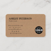 Maßgeschneiderte Logo-Kraftpapier handmade Busines Visitenkarte (Rückseite)