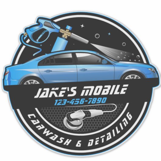 Maßgeschneiderte Lösungen für den mobilen Autoabfa Aufkleber (Vorderseite)