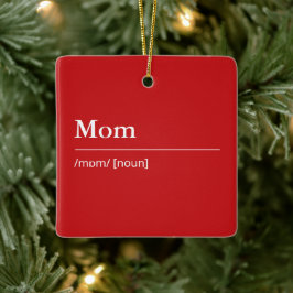 Maßgeschneiderte Mama Definition moderner roter Ur Keramikornament