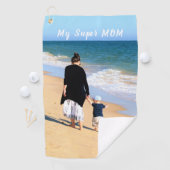 Maßgeschneiderte Mama Foto Golf Handtuchgeschenk m Golfhandtuch (Insitu)