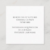 Maßgeschneiderte Mama für Whimsical Tees Cups Telefonnummerkarte (Rückseite)