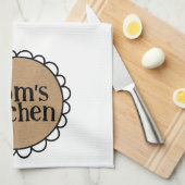 Maßgeschneiderte MAMA KITCHEN-Scalloponkante Geschirrtuch (Viertel Falte)