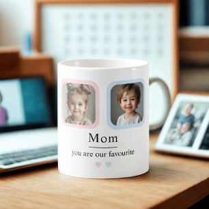 Maßgeschneiderte Mama mit 2 Kinder Fotos Sie sind  Kaffeetasse