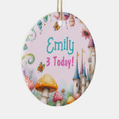 Maßgeschneiderte Märchenprinzessin Girls Birthday  Keramik Ornament (Rechts)