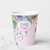 Maßgeschneiderte Märchenprinzessin Girls Birthday Pappbecher (Vorderseite)