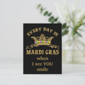 Maßgeschneiderte Mardi Gras Postkarte (Stehend Vorderseite)