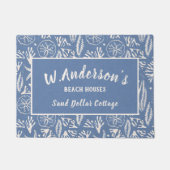 Maßgeschneiderte Marine Blue Oceanic Textured Fußmatte (Vorderseite)