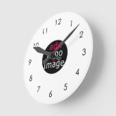 Maßgeschneiderte Markenbezeichnung für moderne Bus Runde Wanduhr (Winkel)