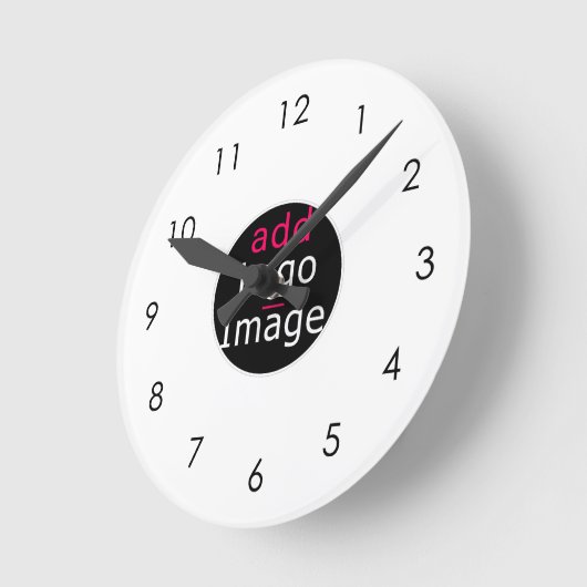 Maßgeschneiderte Markenbezeichnung für moderne Bus Runde Wanduhr (Winkel)