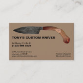 Maßgeschneiderte Maschinen und Messer Visitenkarte (Vorderseite)