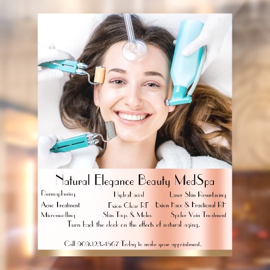 Maßgeschneiderte Med Wellness-Center Schönheitsbeh Fensteraufkleber (Blatt 2)