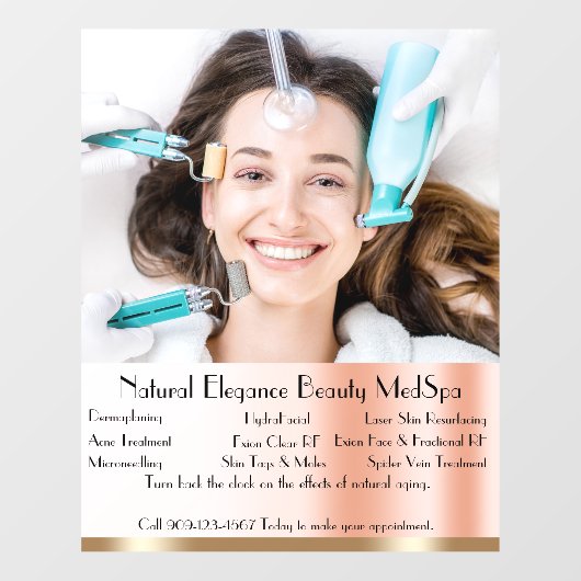 Maßgeschneiderte Med Wellness-Center Schönheitsbeh Fensteraufkleber (Blatt)