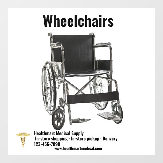 Maßgeschneiderte medizinische Versorgung Shop Roll Fensteraufkleber (Blatt)