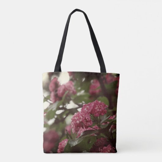 Maßgeschneiderte Mehrdruck-Totgebläse Rosa Blüten Tasche (Rückseite)