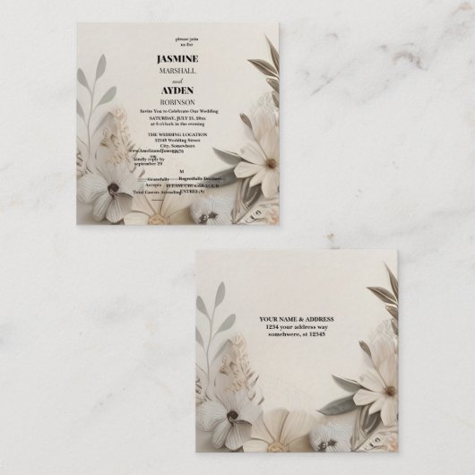 Maßgeschneiderte Meilensteine-Celebration-Karten Quadratische Visitenkarte (Vorne/Hinten)