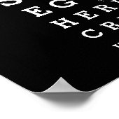 Maßgeschneiderte Meldung für Schwarz-Weiß-Optimier Poster (Ecke)