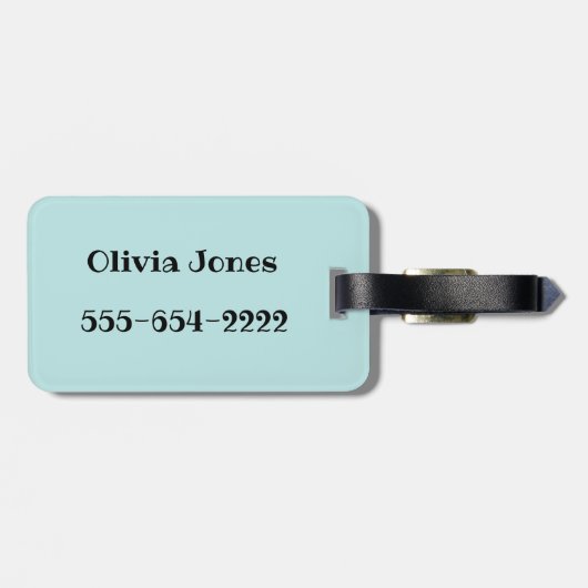 Maßgeschneiderte Mermaid Cat Gepäckanhänger (Rückseite horizontal)