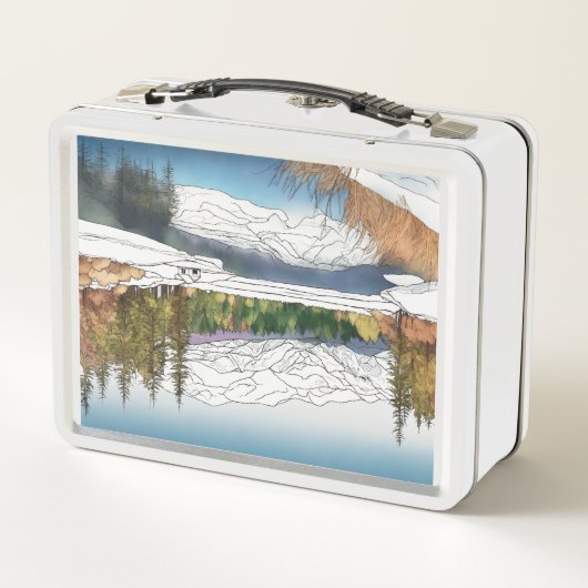 Maßgeschneiderte Metallbox modisch verpackt aus Me Metall Brotdose (Rückseite)