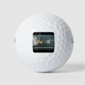 Maßgeschneiderte metallische Sticker Golfball (Vorderseite)