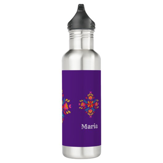 Maßgeschneiderte mexikanische Blume Motif Water Fl Edelstahlflasche (Rechts)