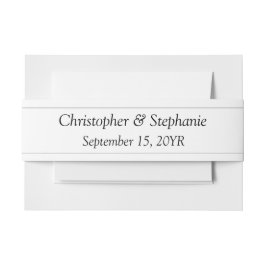 Maßgeschneiderte Minimalistische Einmalschrift Einladungsbanderole