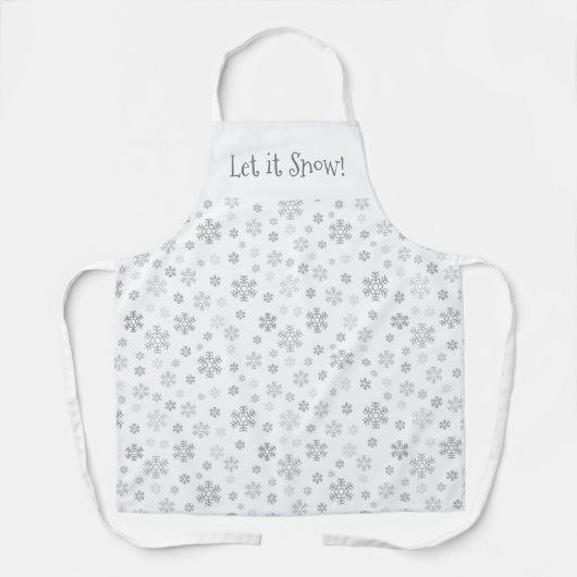 Maßgeschneiderte Minimalistische Funkelnd Silbersc Schürze (Vorderseite)