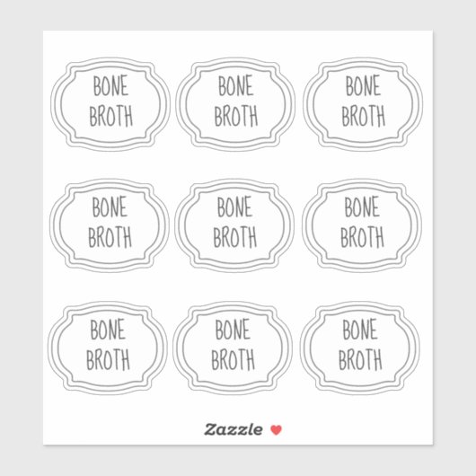 Maßgeschneiderte Minimalistische Landhauskonserven Aufkleber (Blatt)