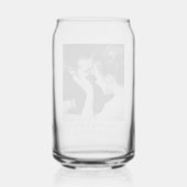 Maßgeschneiderte Minimalistische Schwarz-weiße Paa Dosenglas (Rückseite)