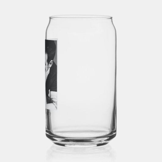 Maßgeschneiderte Minimalistische Schwarz-weiße Paa Dosenglas (Links)