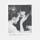 Maßgeschneiderte Minimalistische Schwarz-weiße Paa Fleecedecke (Vorderseite)