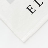 Maßgeschneiderte Minimalistische Schwarz-weiße Paa Fleecedecke (Ecke)