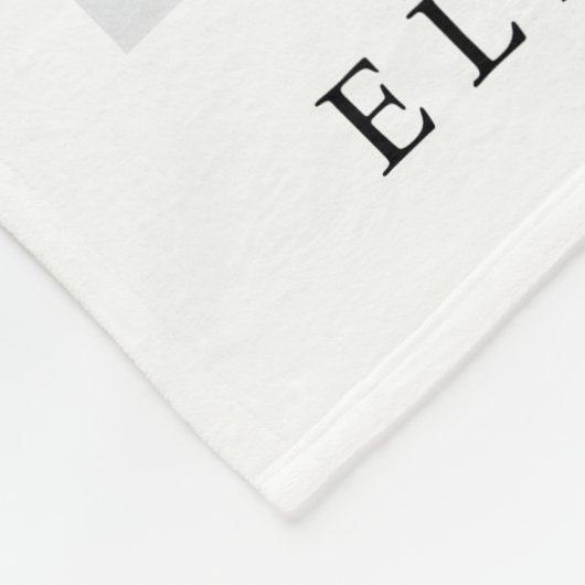 Maßgeschneiderte Minimalistische Schwarz-weiße Paa Fleecedecke (Ecke)