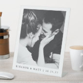 Maßgeschneiderte Minimalistische Schwarz-weiße Paa Sockelschild (In Situ)