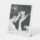 Maßgeschneiderte Minimalistische Schwarz-weiße Paa Sockelschild (Vorderseite)