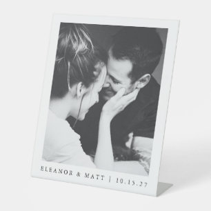 Maßgeschneiderte Minimalistische Schwarz-weiße Paa Sockelschild