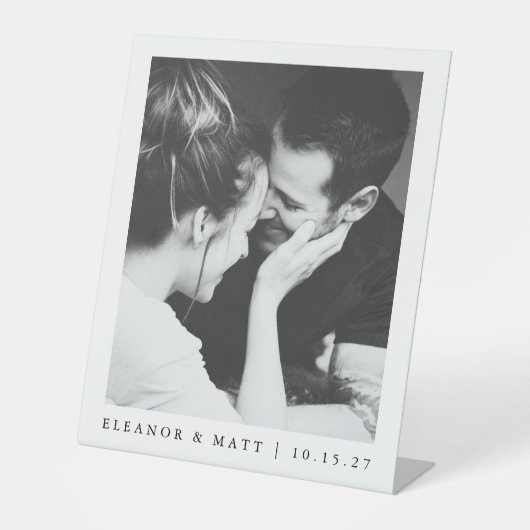 Maßgeschneiderte Minimalistische Schwarz-weiße Paa Sockelschild (Vorderseite)