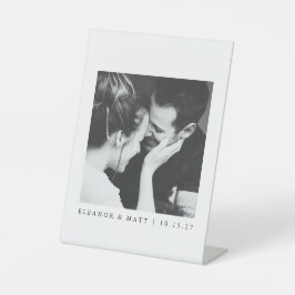 Maßgeschneiderte Minimalistische Schwarz-weiße Paa Sockelschild