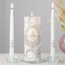 Maßgeschneiderte Mit Monogramm Hochzeitskerzen